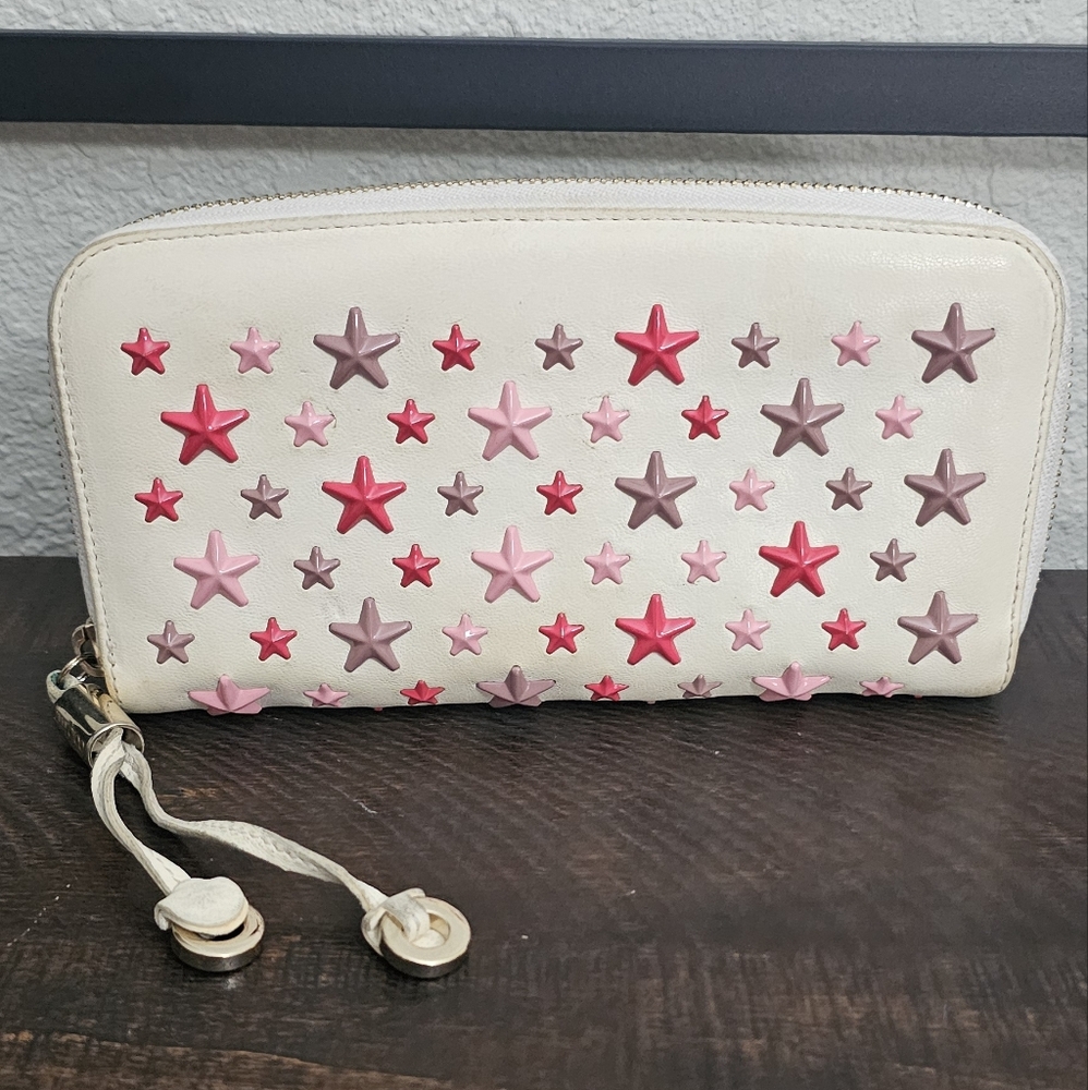 Star studded Jimmy choo zippy wallet